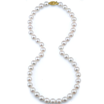 14KW "A" Quality Freshwater Cultured Pearl Strand w/ 8 -- 8.5 mm Pearls